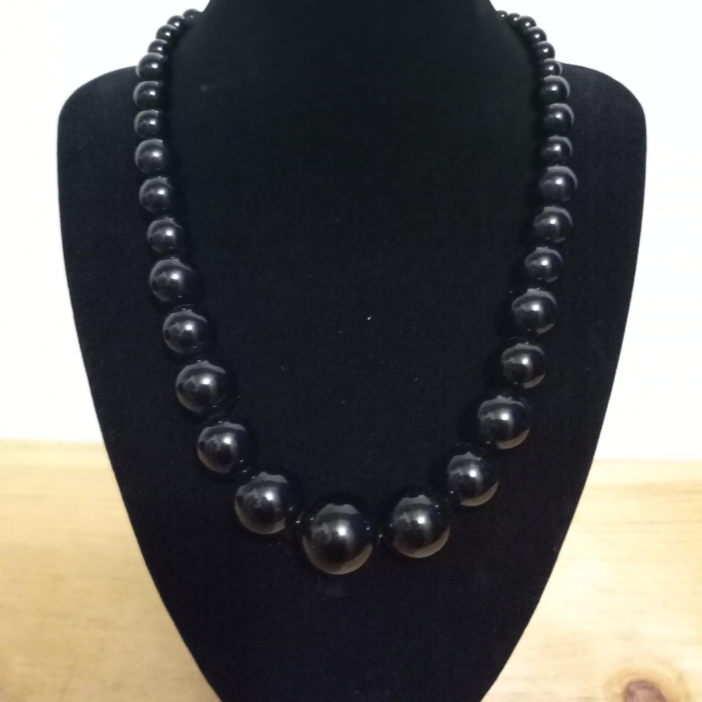 Black Onyx Beaded Necklace